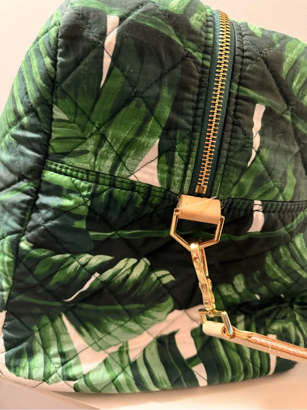 Green Tropical Quilted Tote
